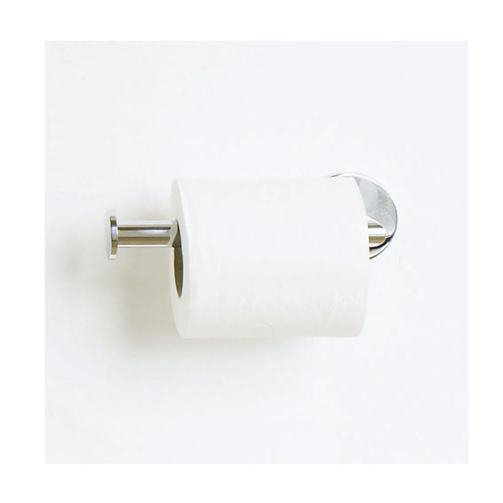 Porta rotolo da incollo della collezione 'Duo Round' by Cosmic in acciaio cromato - Versione sinistra