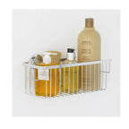 Griglia porta sapone doccia tipo cesta ad incollo - collezione 'Duo-Round' by Cosmic - in ottone cromato