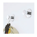 Appendino a muro da incollo in ottone cromato della collezione 'Duo Round' by Cosmic
