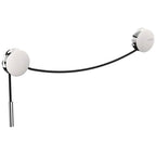 Porta asciugamani a muro in alluminio cromato della collezione 'Diabolo' by Cosmic - Corda nera