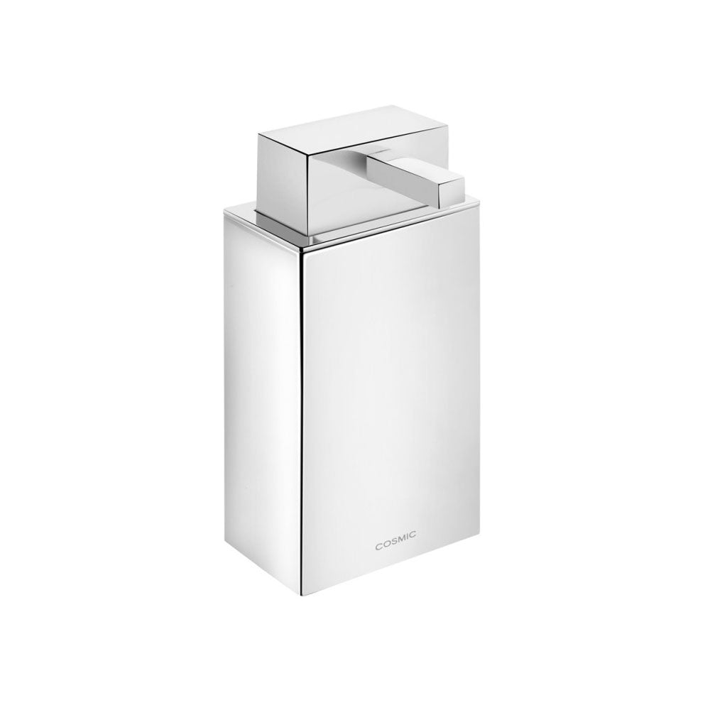 Dispenser sapone da appoggio in ottone cromato della collezione 'Bath Life' by Cosmic
