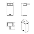 Dispenser sapone da appoggio in ottone cromato della collezione 'Bath Life' by Cosmic