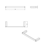 Porta asciugamani a muro in ottone cromato della collezione 'Bath Life' by Cosmic cm 8