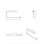 Porta asciugamani sospeso ad anello in ottone cromato della collezione 'Bath Life' by Cosmic cm 23x3x11