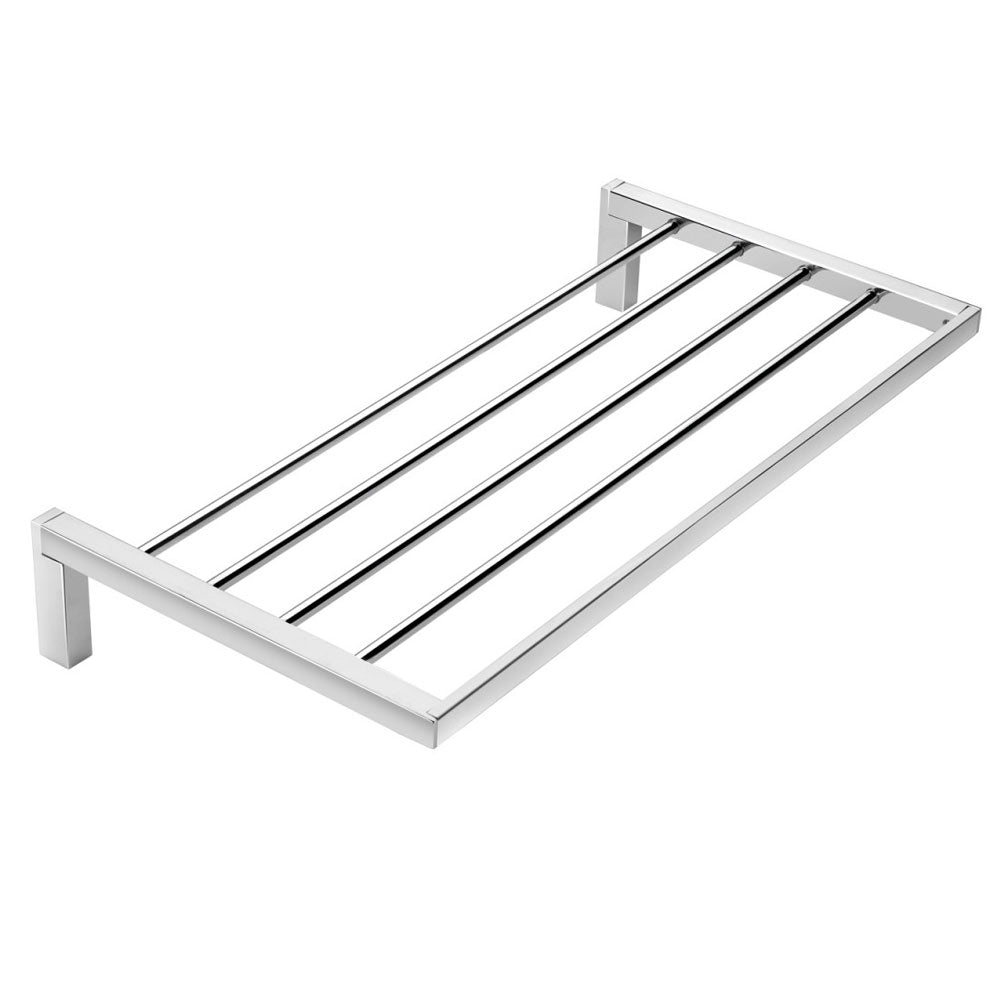 Porta asciugamani sospeso a mensola in ottone cromato della collezione 'Bath Life' by Cosmic cm 60x9