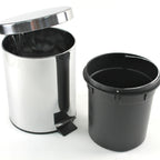 Pattumiera da bagno in acciaio cromato lt.3