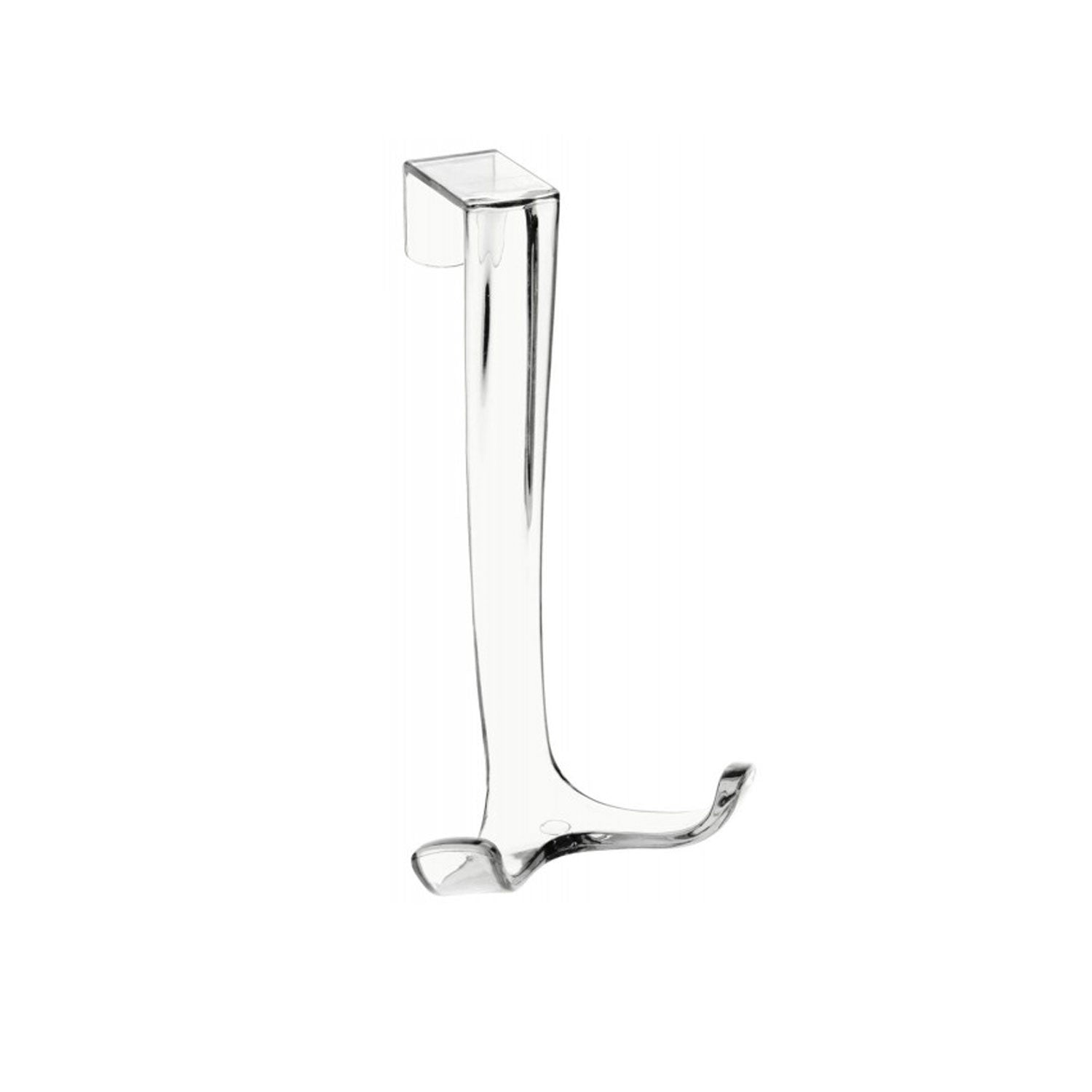 Appendino dietroporta a gancio doppio in polipropilene trasparente