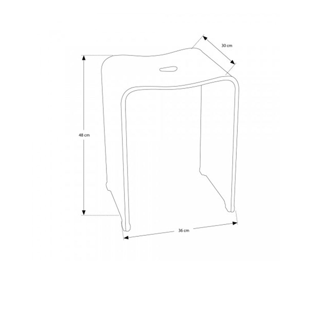 Sgabello 'Ghost' in acrilico trasparente by Cipi cm 36 x 30 x 48h