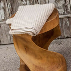 Sgabello 'Twister' in legno di Suar by Cipi  Ã˜ 34