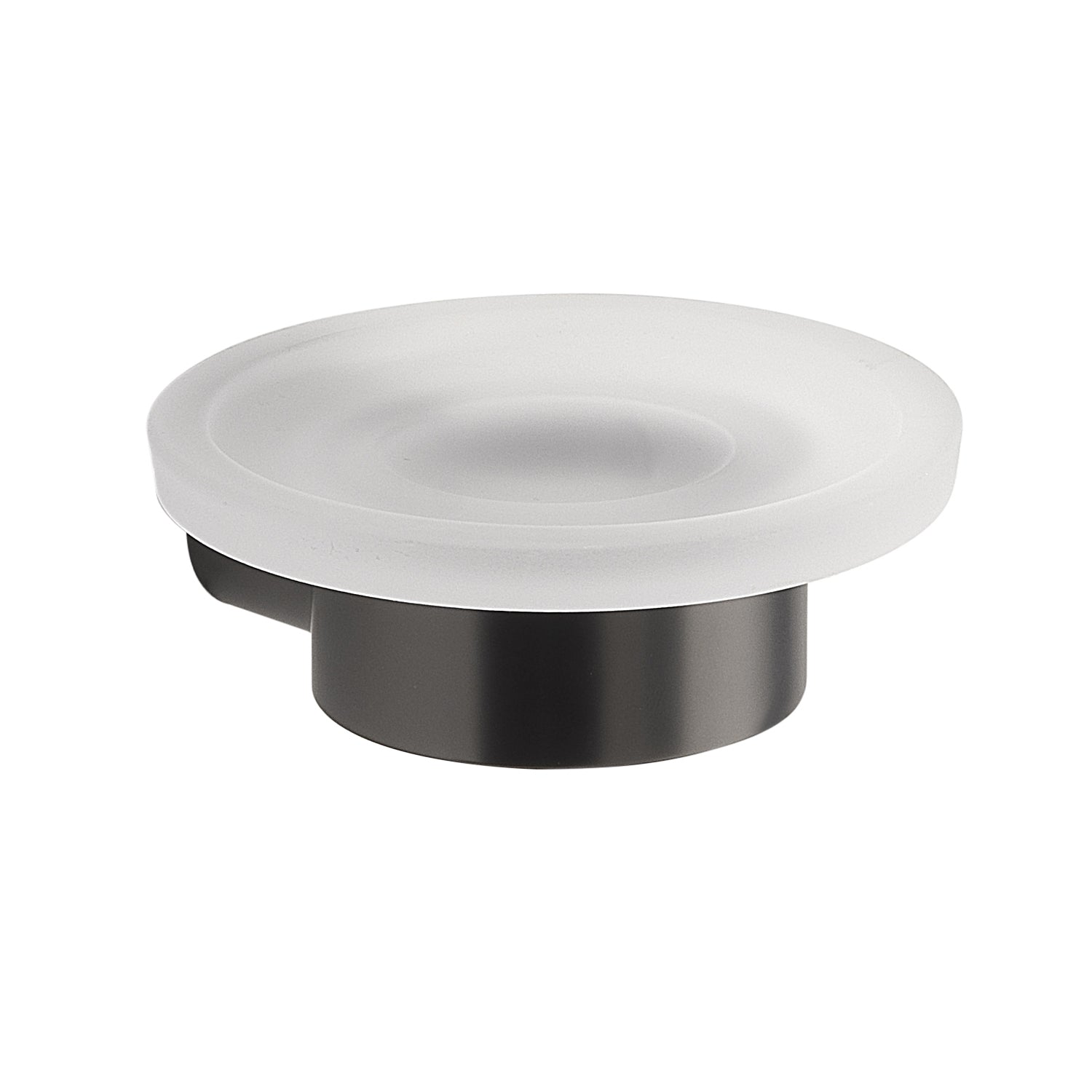 Portasapone a muro in Ottone e Cromall di Gedy serie Pirenei - Gun Metal