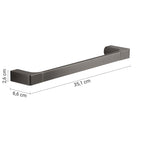 Porta asciugamani a muro Gedy serie Pirenei 35 cm - Gun Metal