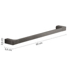 Portasalviette a muro di Gedy serie Pirenei 60 cm - Gun Metal