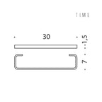 Porta salviette 30cm in ottone collezione Time di Colombo Design