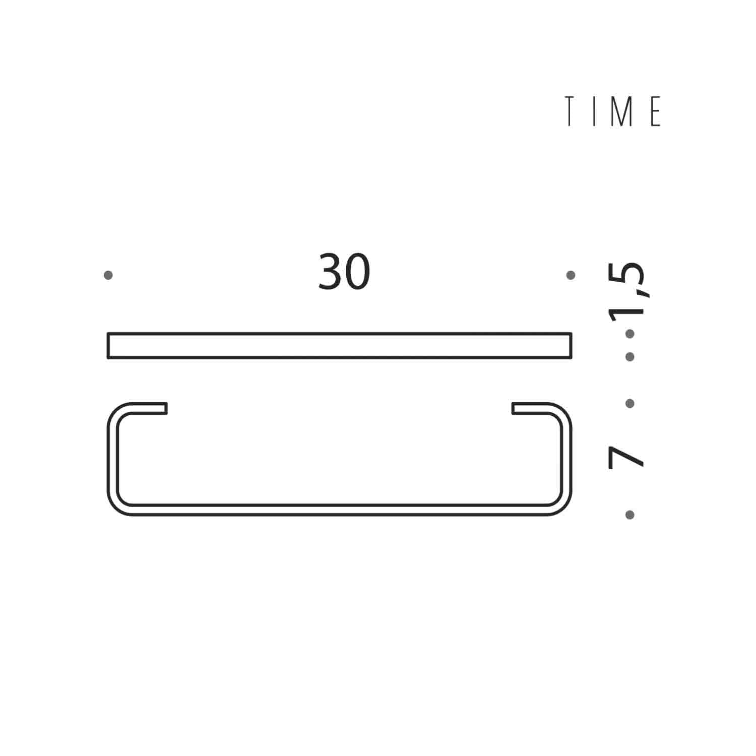 Porta salviette 30cm in ottone collezione Time di Colombo Design