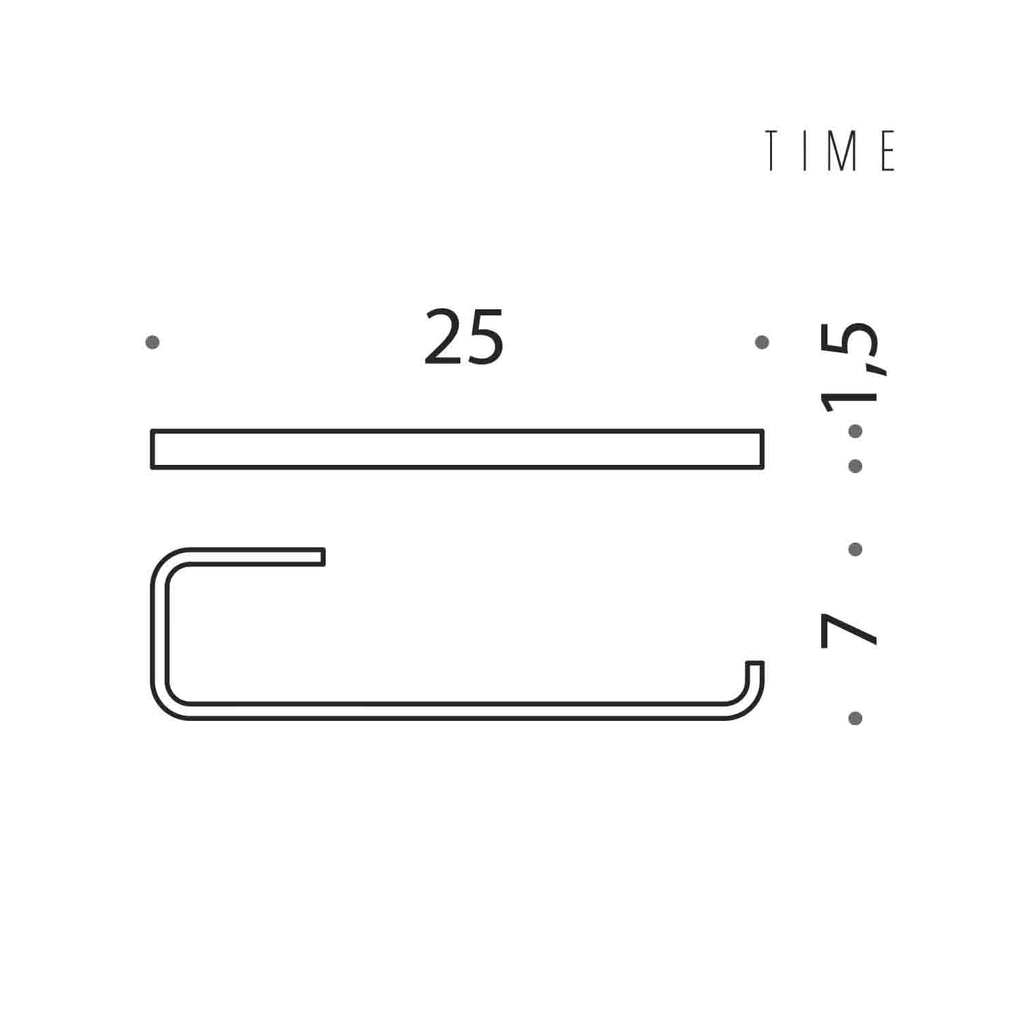 Porta salviette 25cm reversibile in ottone collezione Time di Colombo Design
