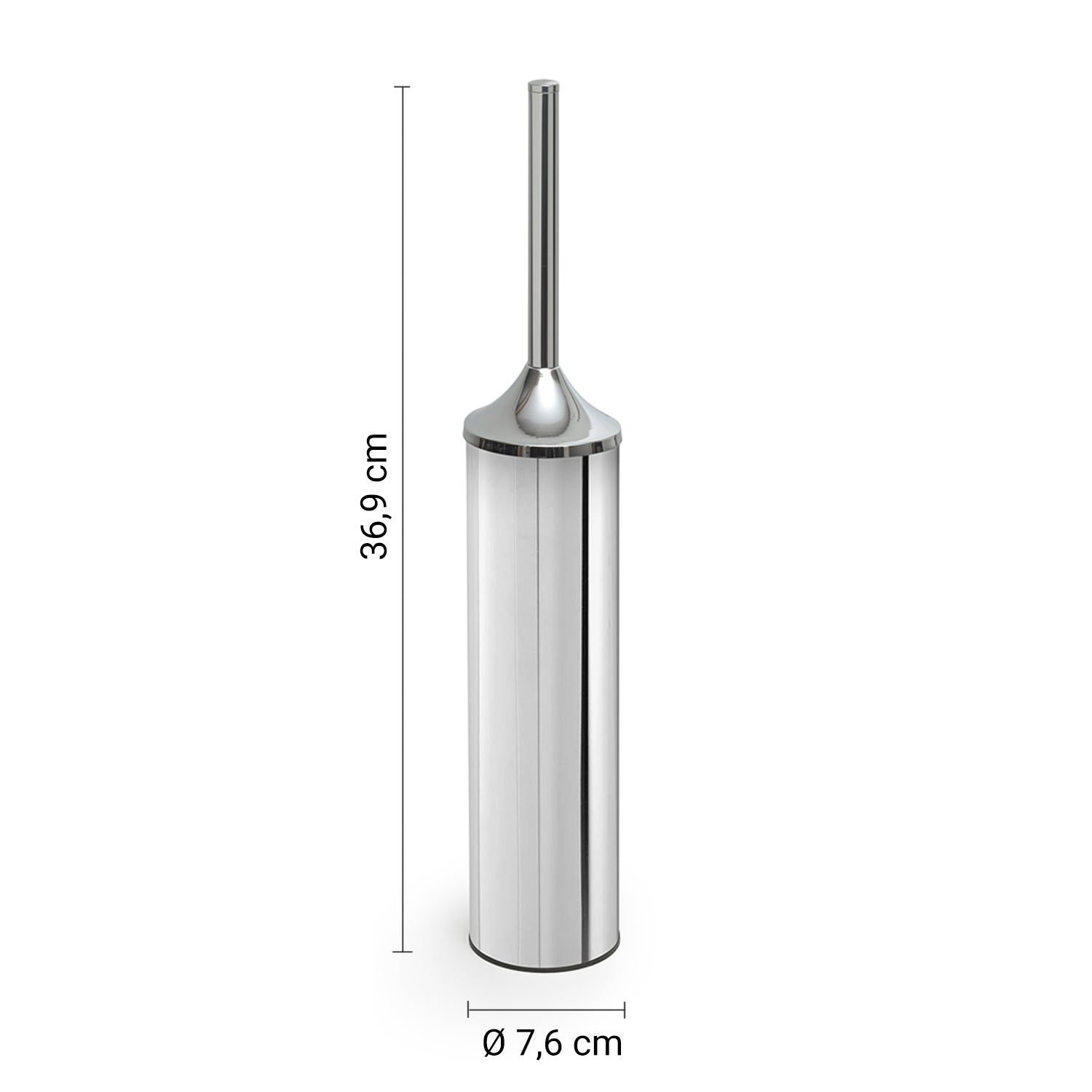 Scopino con ciuffo in setole - Gedy serie Wizard - Acciaio Inox