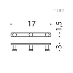 Appenditutto triplo in ottone collezione Time di Colombo Design