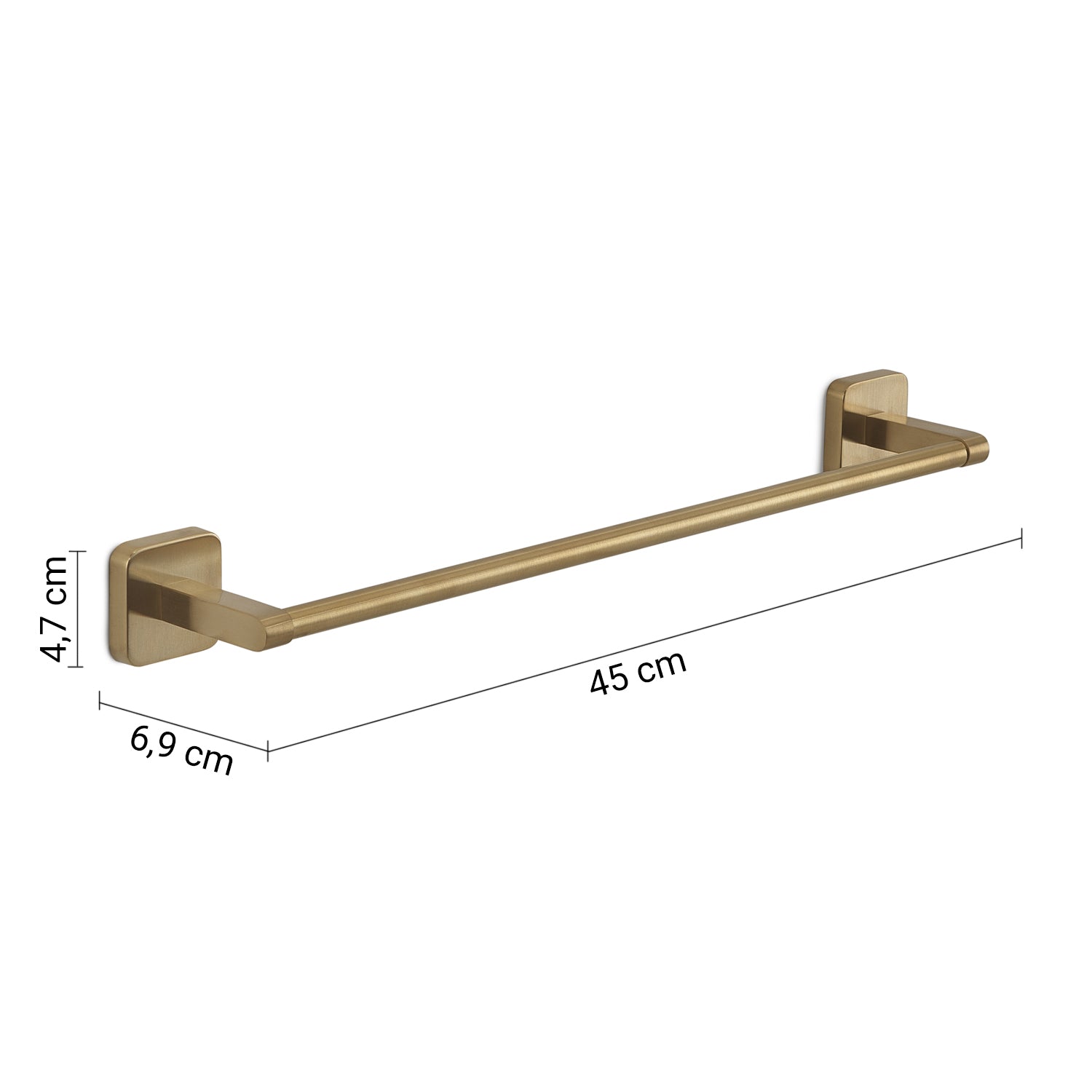 Portasalviette 45 cm Gedy modello Tonga 45x6.9xH4.7 cm - Oro Matt