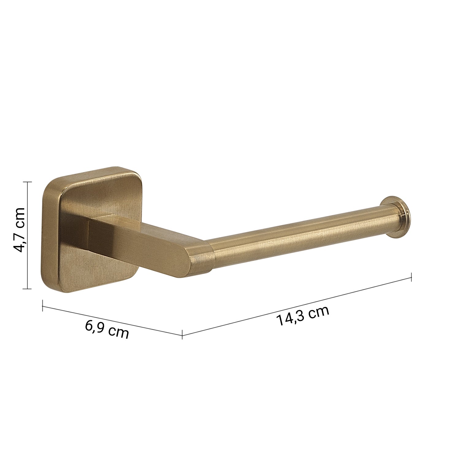 Portarotolo Gedy modello Tonga 14.3x6.9xH4.7 cm - Oro Matt