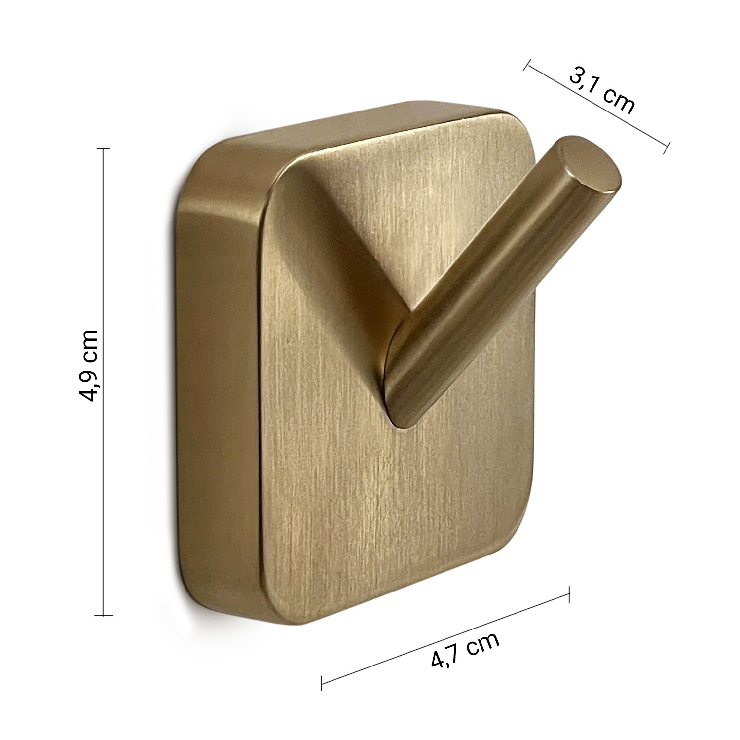 2 appendiabiti Gedy modello Tonga 4.7x3.1xH4.9 cm - Oro Matt