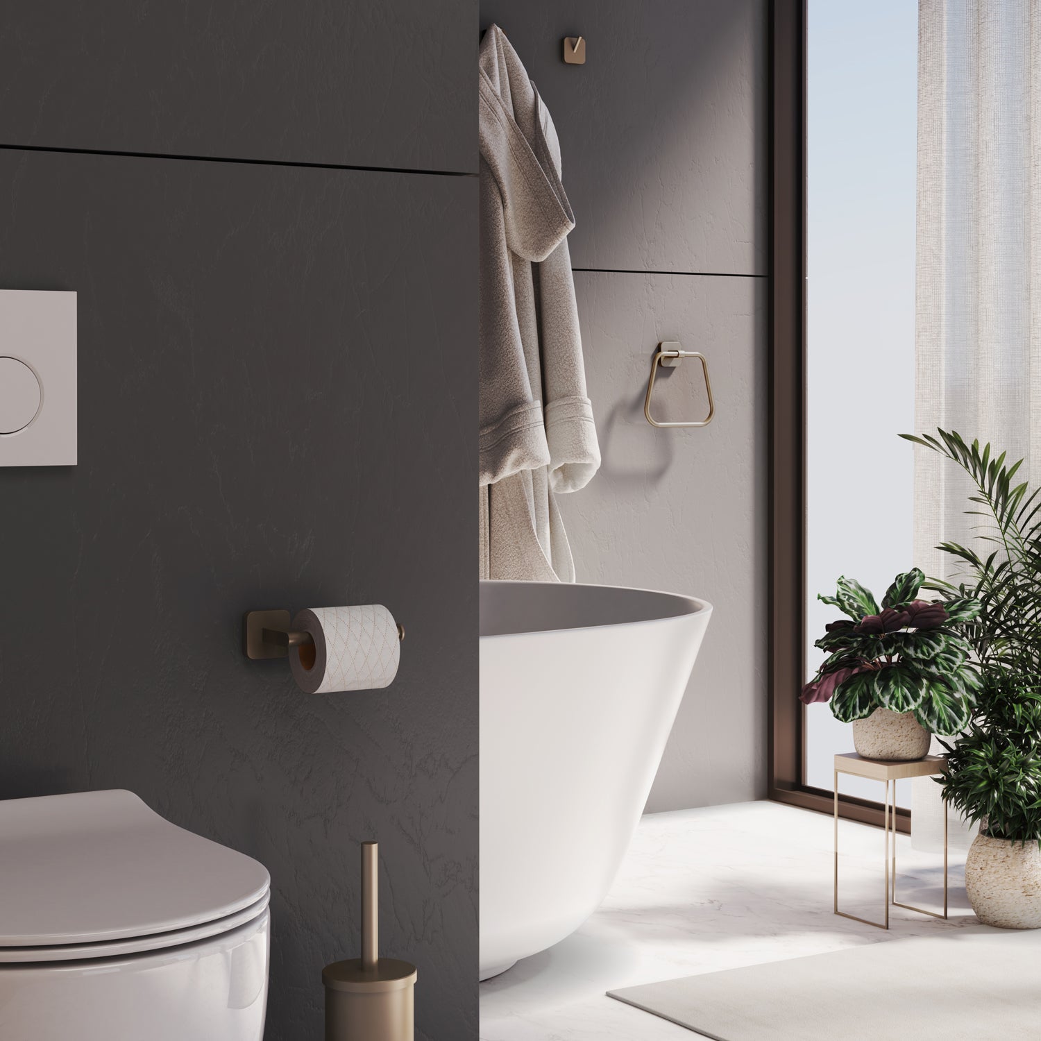 Scopino Gedy modello Tonga 8.3x8.3xH38 cm - Oro Matt