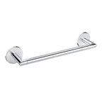 Porta asciugamani da incollo in ottone cromato della collezione 'Duo Round' by Cosmic - 30x7x5