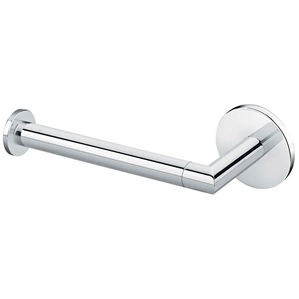 Porta rotolo da incollo della collezione 'Duo Round' by Cosmic in acciaio cromato - Versione sinistra