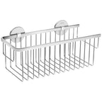 Griglia porta sapone doccia tipo cesta ad incollo - collezione 'Duo-Round' by Cosmic - in ottone cromato