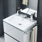 Porta asciugamano a muro in acciaio cromato della collezione 'Line' by Cosmic - cm 40x6