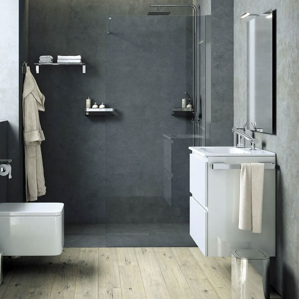 Porta asciugamano a muro in acciaio cromato della collezione 'Line' by Cosmic - cm 40x6