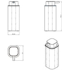 Dispenser sapone da appoggio in acciaio cromato della collezione 'Line' by Cosmic - cm 6