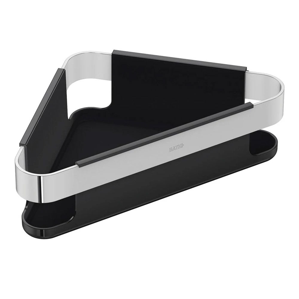 Angoliera doccia portasapone estraibile in acciaio cromato e plastica della collezione 'Line' by Cosmic - cm 21