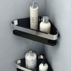 Angoliera doccia portasapone estraibile in acciaio cromato e plastica della collezione 'Line' by Cosmic - cm 21