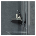 Angoliera doccia portasapone estraibile in acciaio cromato e plastica della collezione 'Line' by Cosmic - cm 21