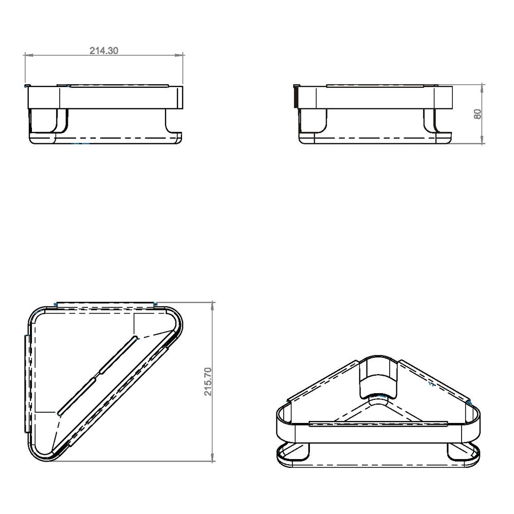 Angoliera doccia portasapone estraibile in acciaio cromato e plastica della collezione 'Line' by Cosmic - cm 21