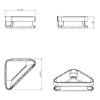 Angoliera doccia portasapone estraibile in acciaio cromato e plastica della collezione 'Line' by Cosmic - cm 21