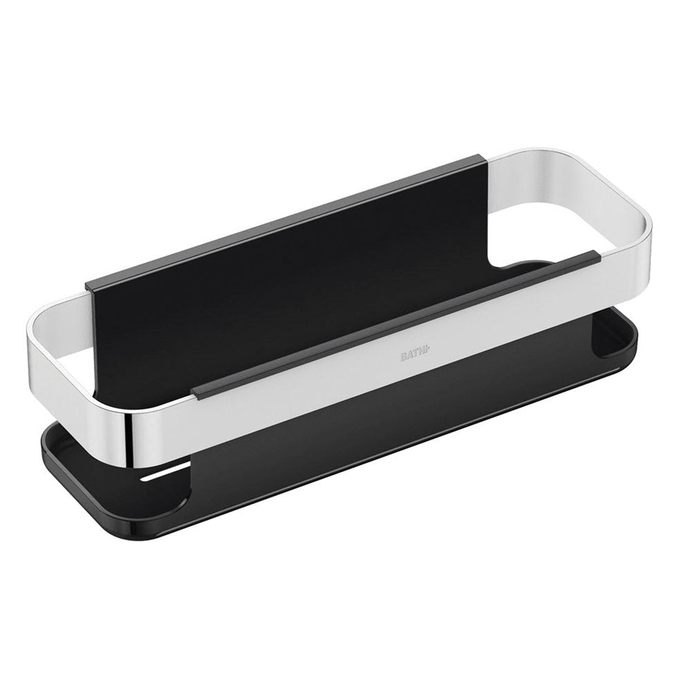 Porta sapone doccia estraibile in acciaio cromato e plastica della collezione 'Line' by Cosmic - cm 30x10