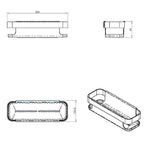 Porta sapone doccia estraibile in acciaio cromato e plastica della collezione 'Line' by Cosmic - cm 30x10
