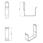 Porta asciugamano a muro in acciaio cromato della collezione 'Line' by Cosmic - cm 3x12x12