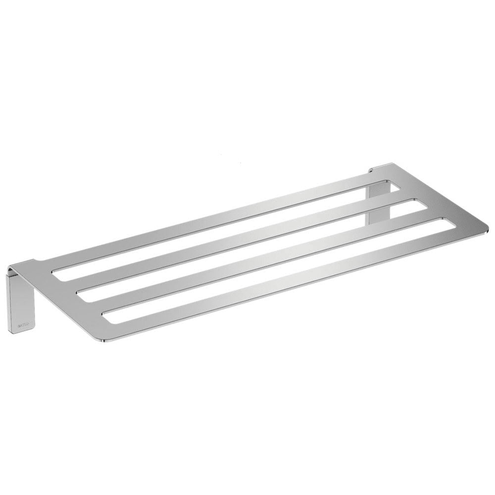 Porta asciugamani a mensola in acciaio cromato della collezione 'Line' by Cosmic - cm 50x21