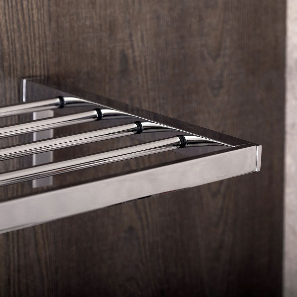 Porta asciugamani sospeso a mensola in ottone cromato della collezione 'Bath Life' by Cosmic cm 60x9