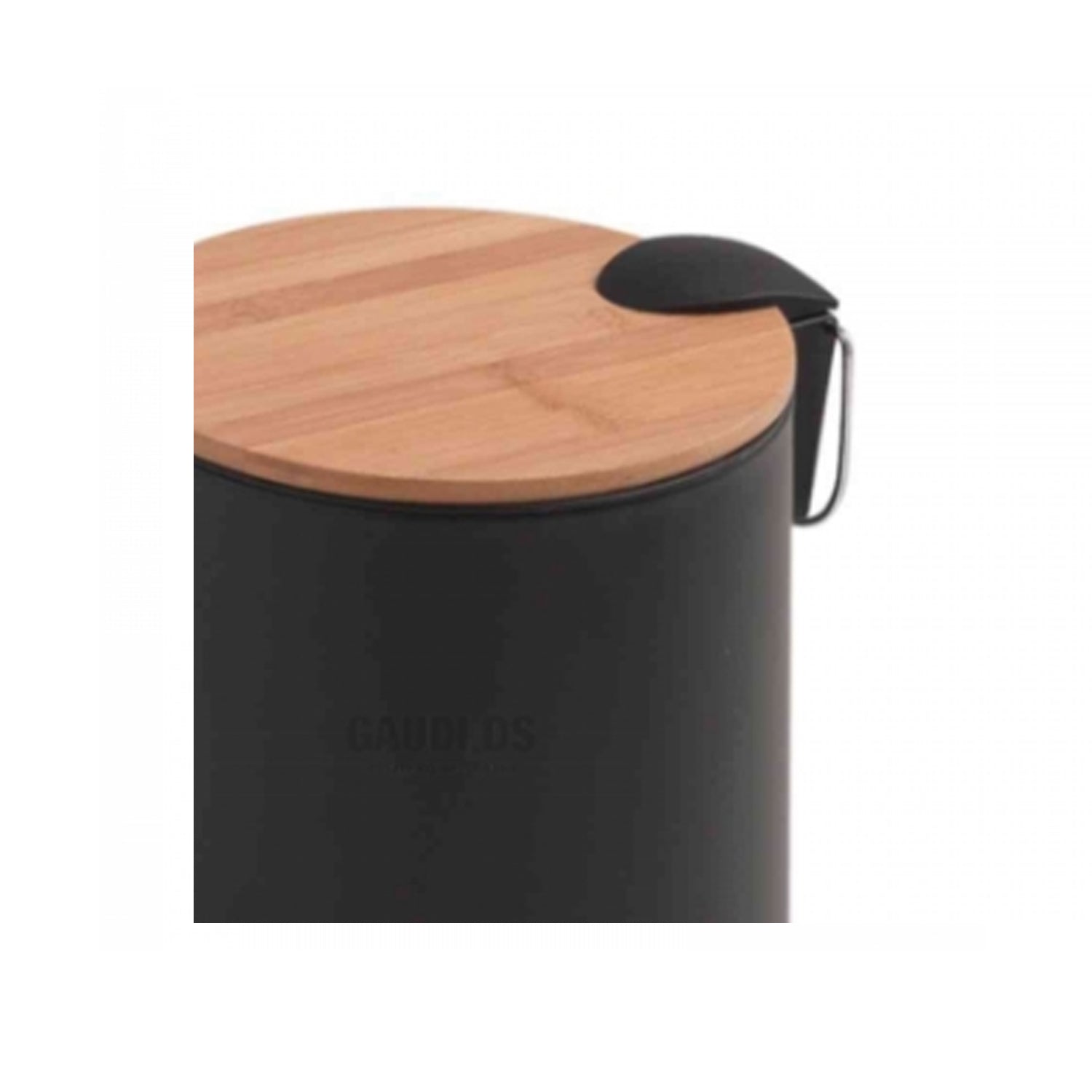 Portarifiuti Kenta 5 lt in bambÃ¹ e metallo nero