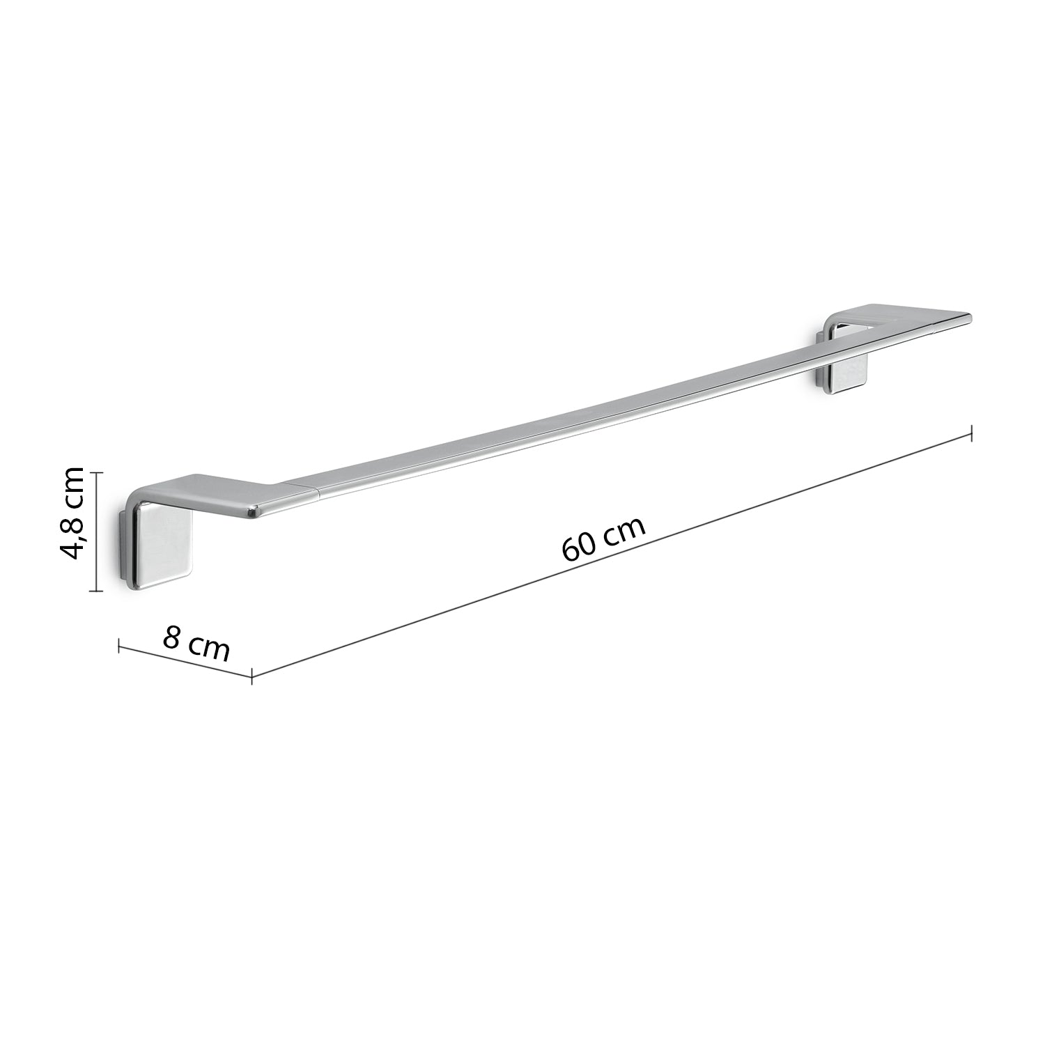 Portasalviette 60 cm a parete in Acciaio AISI 304 Gedy serie Il Giglio - Cromato