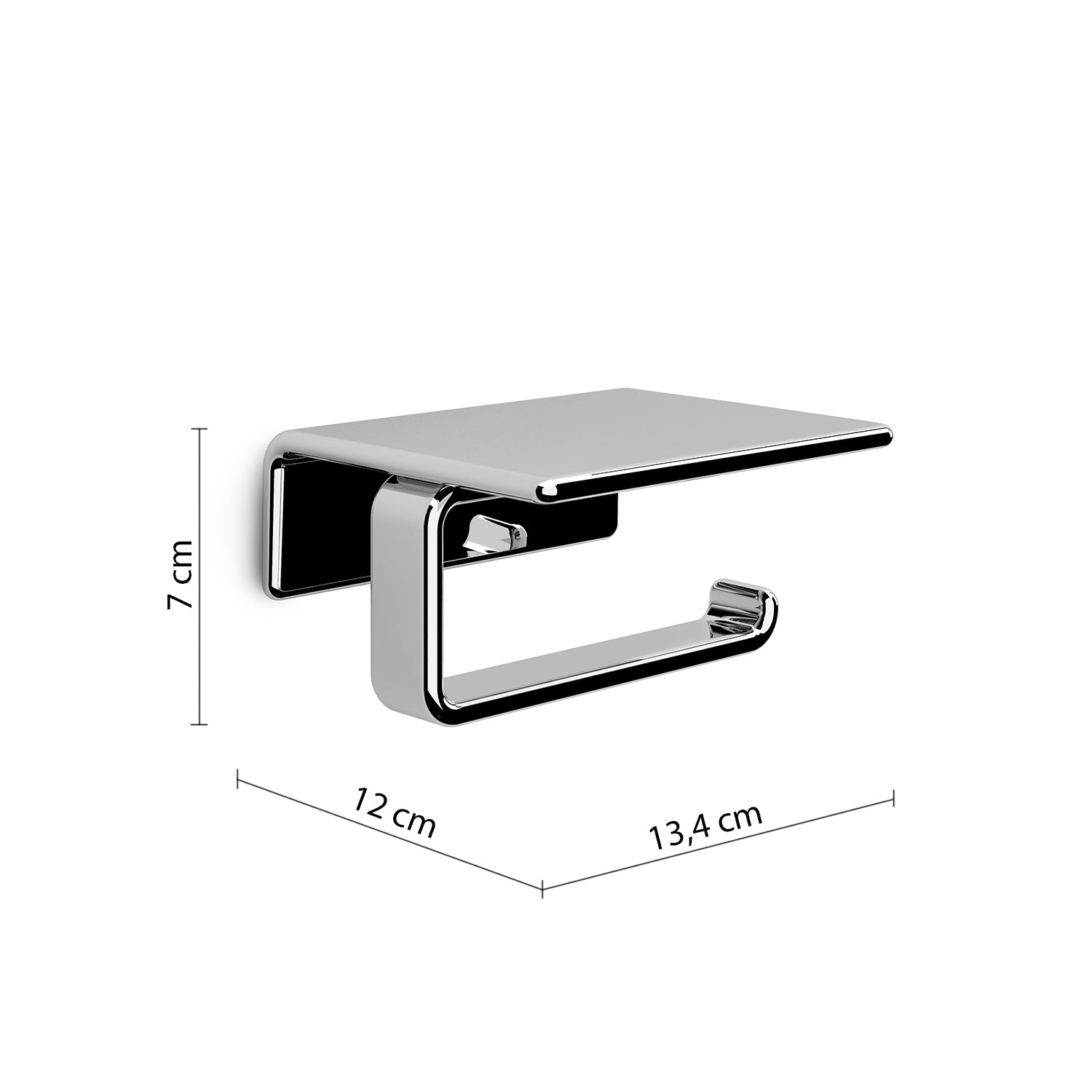 Portarotolo coperto a parete in Ottone e Acciaio AISI 304 Gedy serie Il Giglio - Cromato