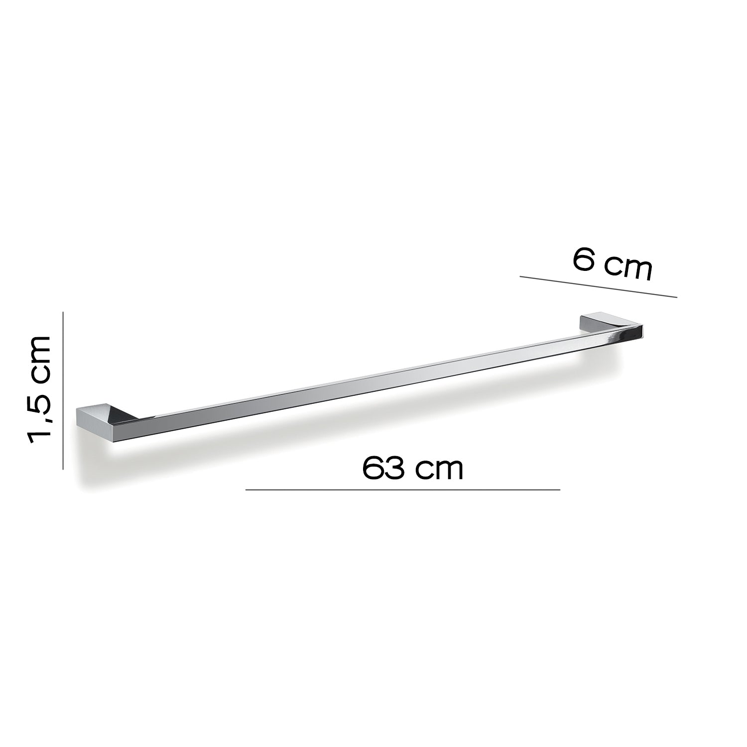 Portasalviette 63 cm in Ottone e Cromall Gedy serie Lanzarote - Cromato