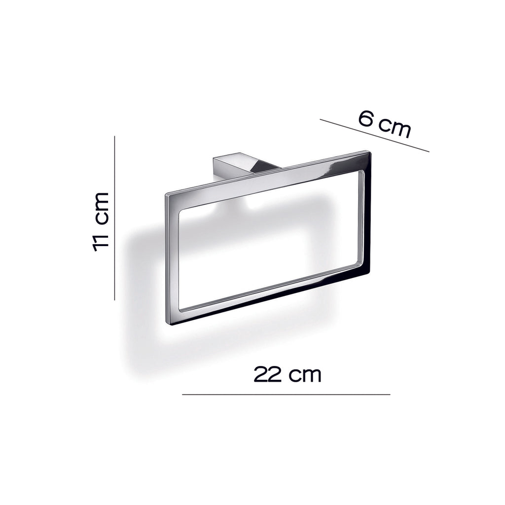 Portasalviette ad anello in Ottone e Cromall Gedy serie Lanzarote - Cromato