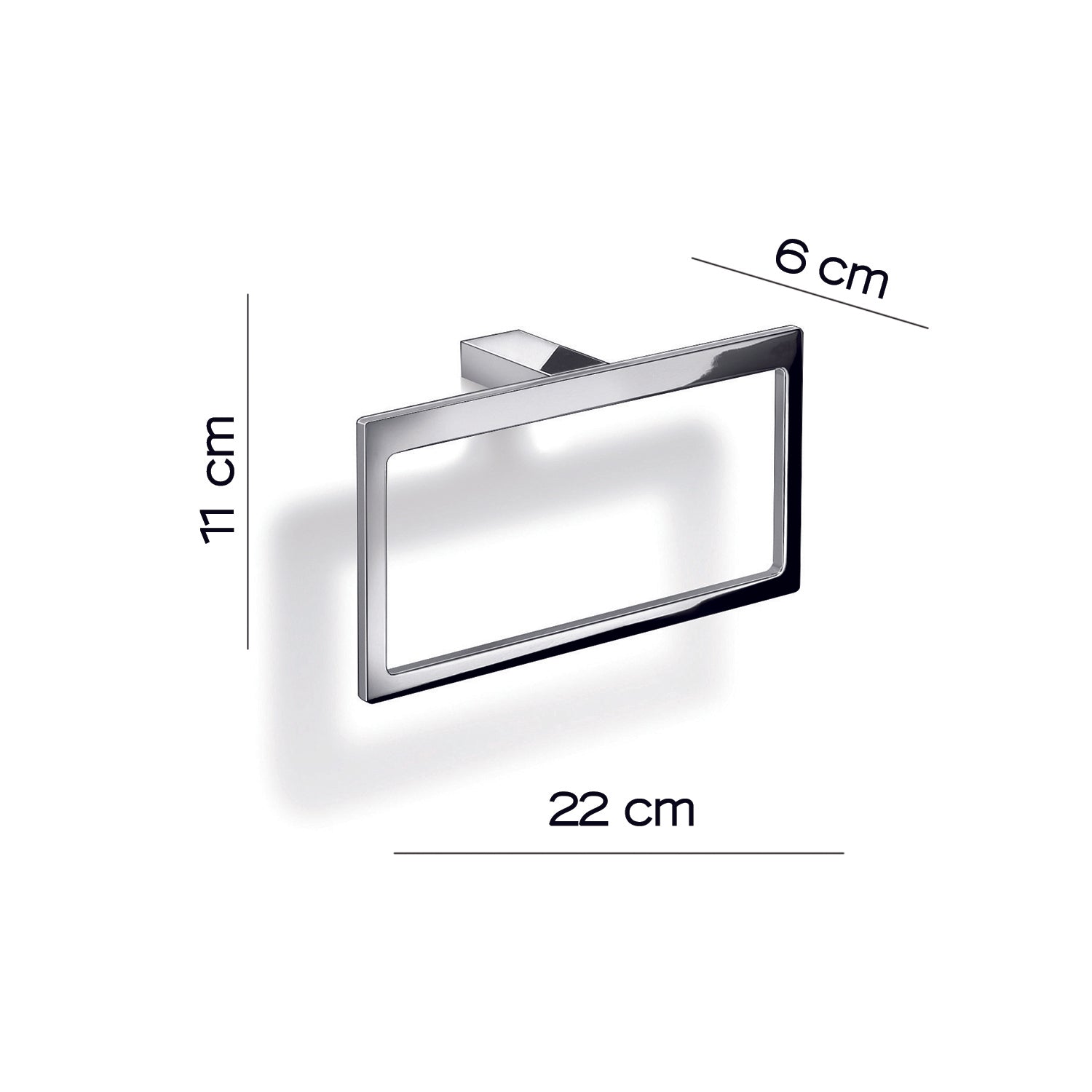 Portasalviette ad anello in Ottone e Cromall Gedy serie Lanzarote - Cromato