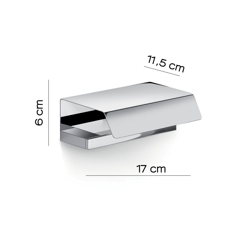 Portarotolo coperto in Ottone e Cromall Gedy serie Lanzarote - Cromato