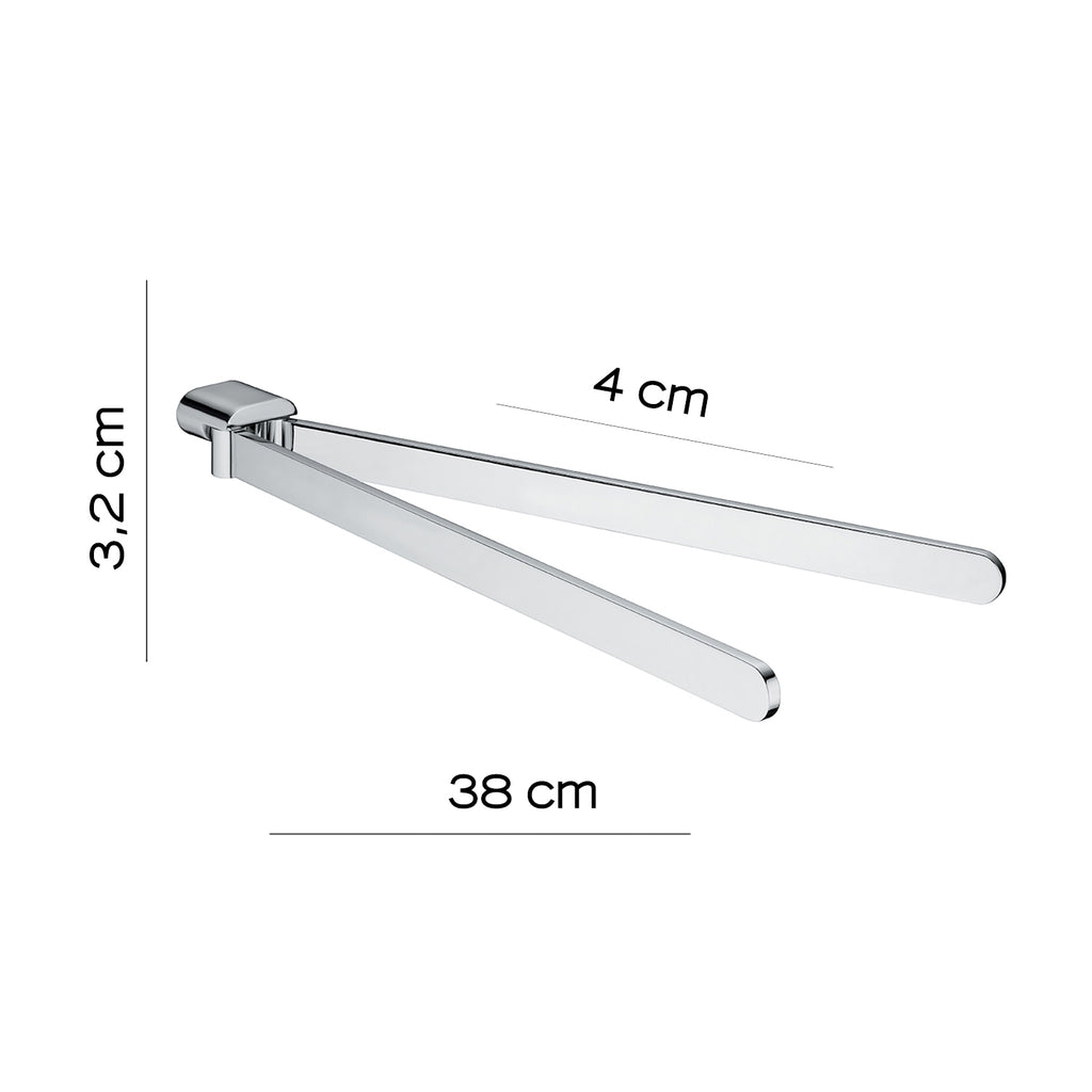 Portasalviette a snodo a parete Gedy serie Azzorre - Cromato