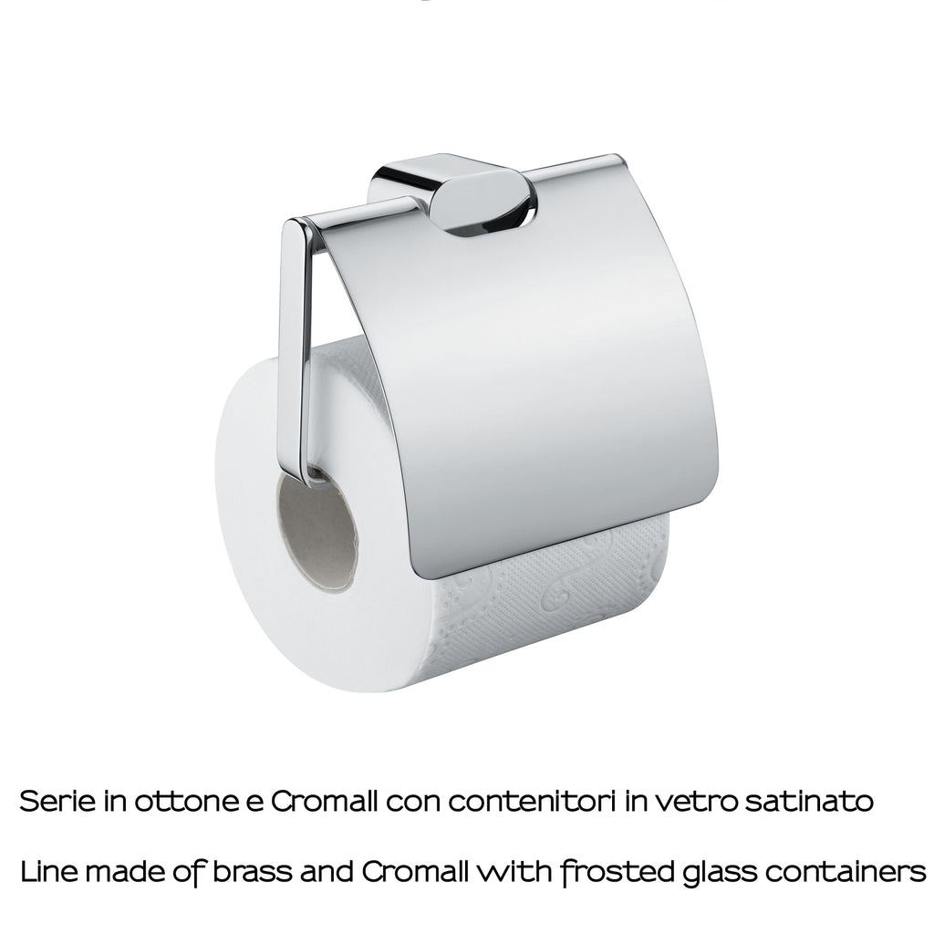 Portarotolo coperto a parete Gedy serie Azzorre - Cromato